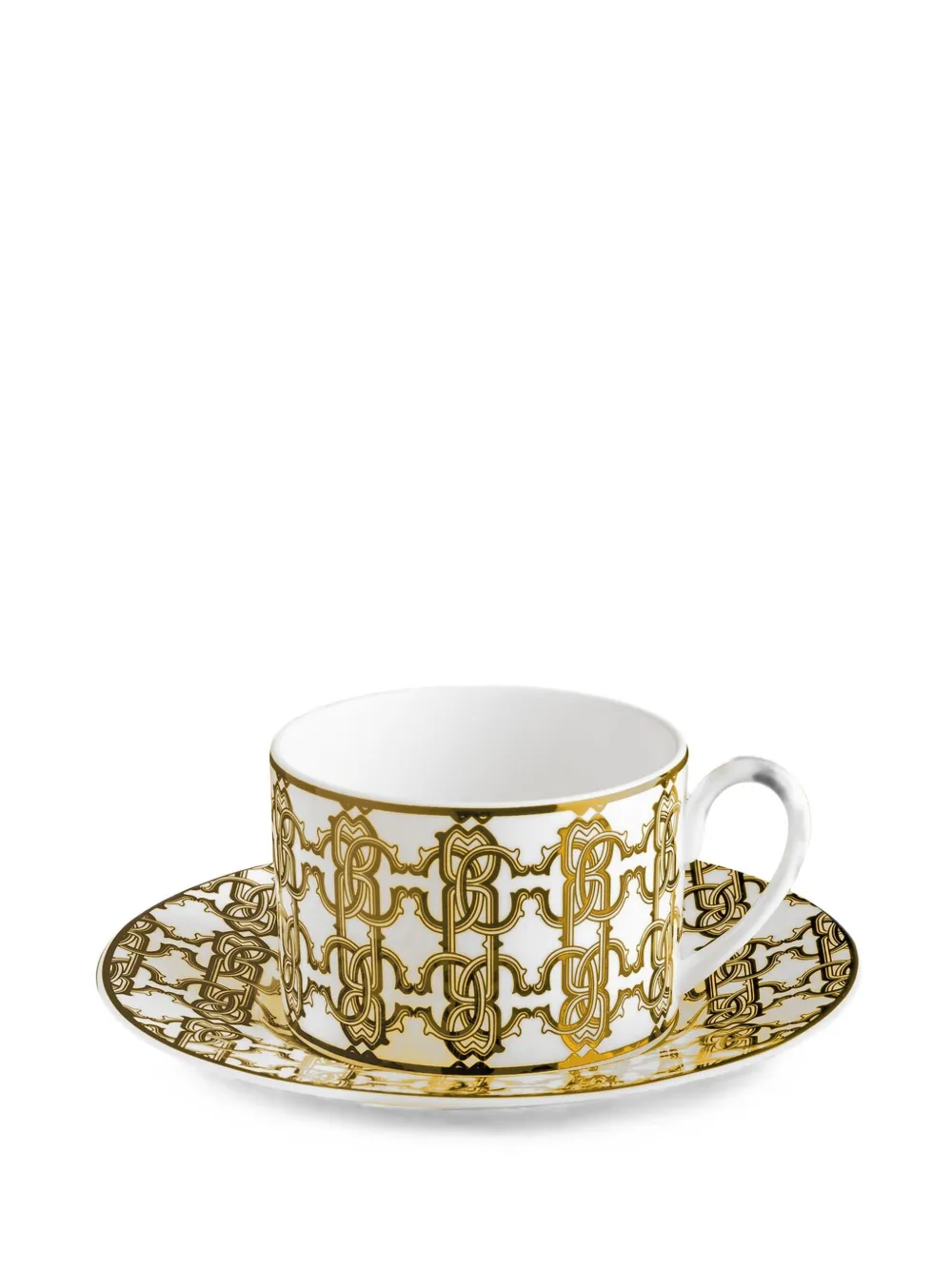 Roberto Cavalli Home monogram teacup (set of two) - Bianco