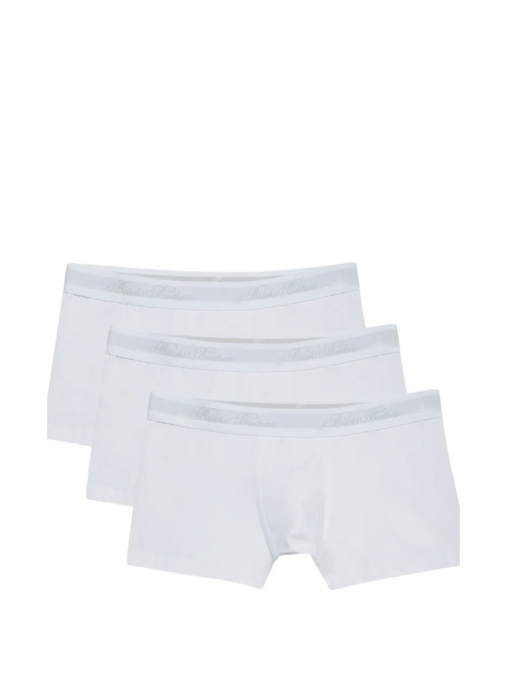 Brooks Brothers logo-waistband pack of three boxer briefs - Bianco