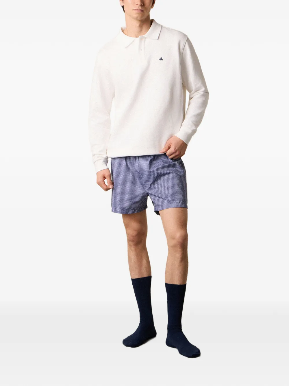 Brooks Brothers Tattersall katoenen boxershorts Blauw