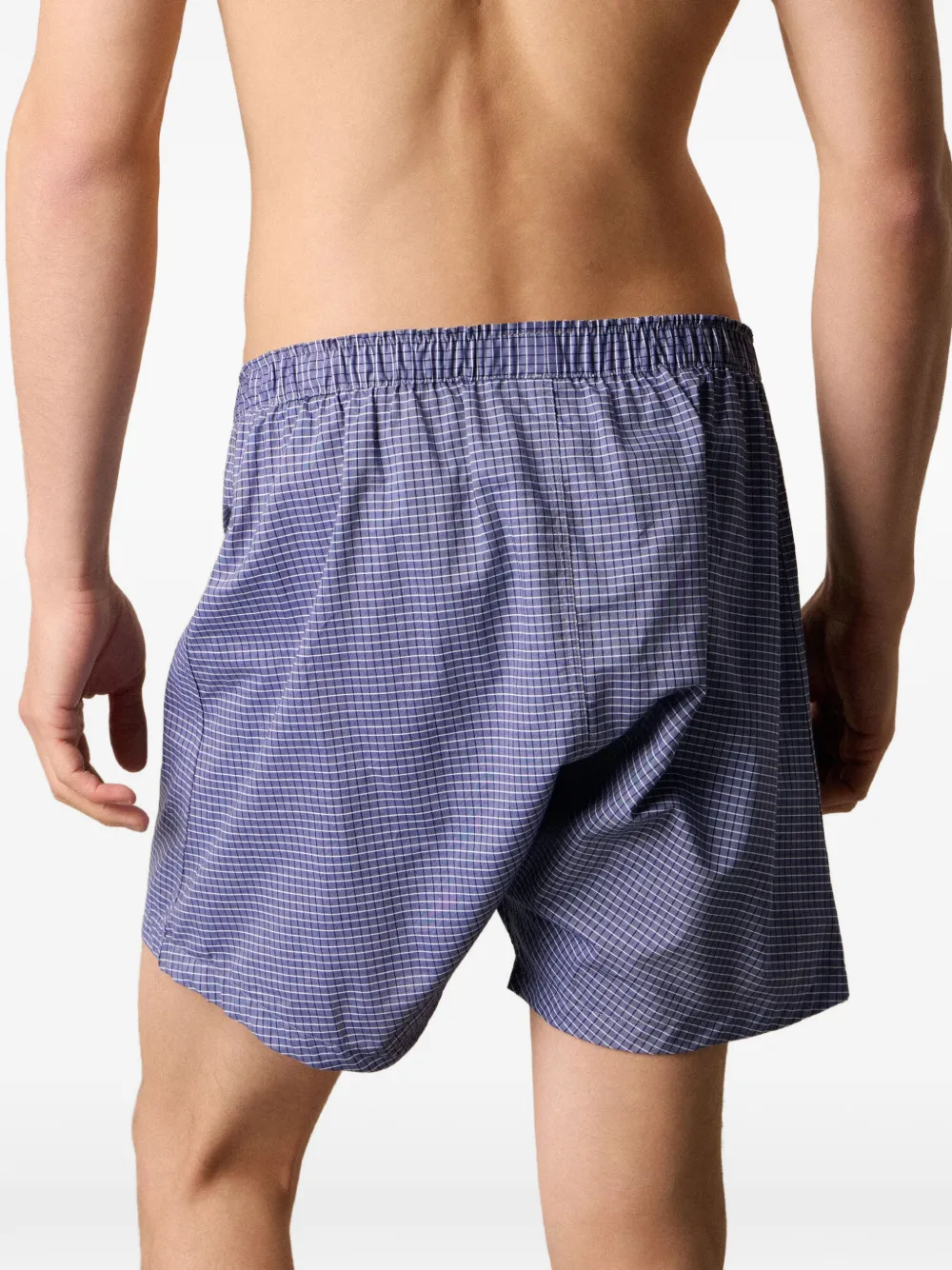 Brooks Brothers Tattersall katoenen boxershorts Blauw