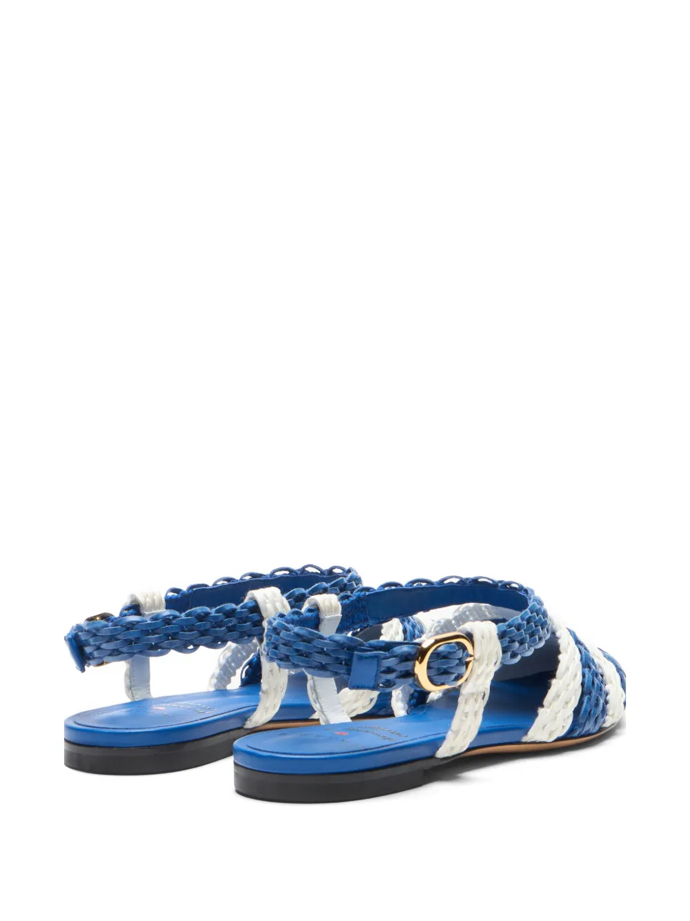 Casadei Avenida Enriquez woven ballet flats Blauw