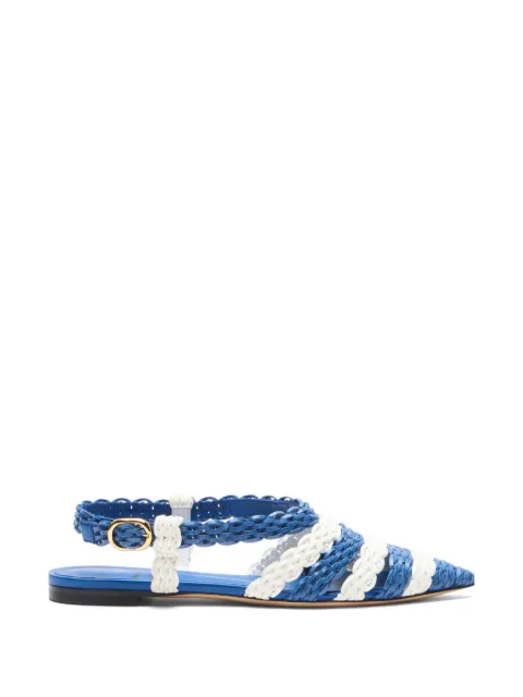 Casadei Avenida Enriquez woven ballet flats
