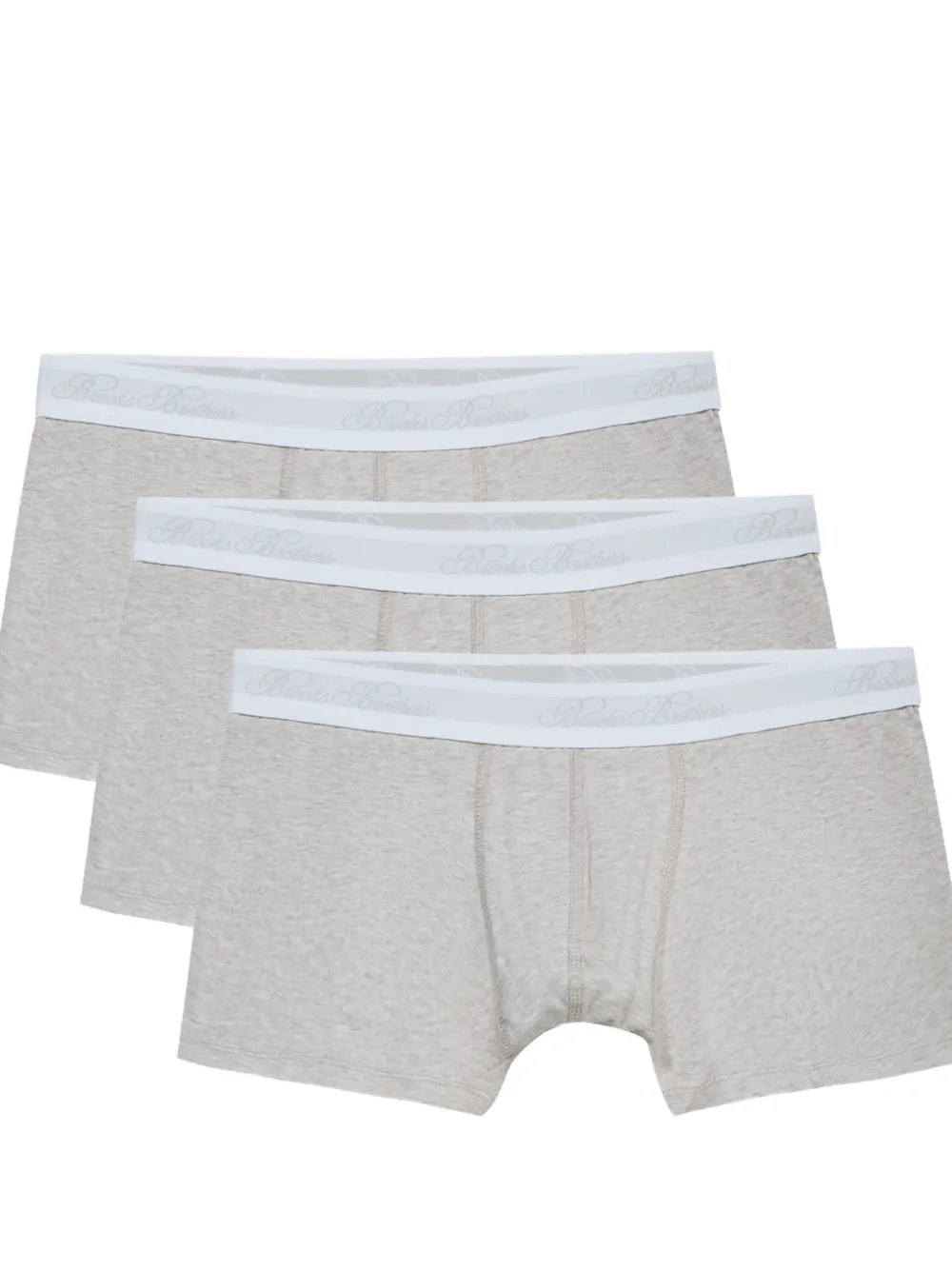 Brooks Brothers Drie boxershorts met logoband Beige