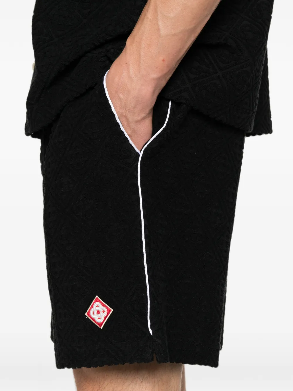 Casablanca Shorts met logopatch Zwart