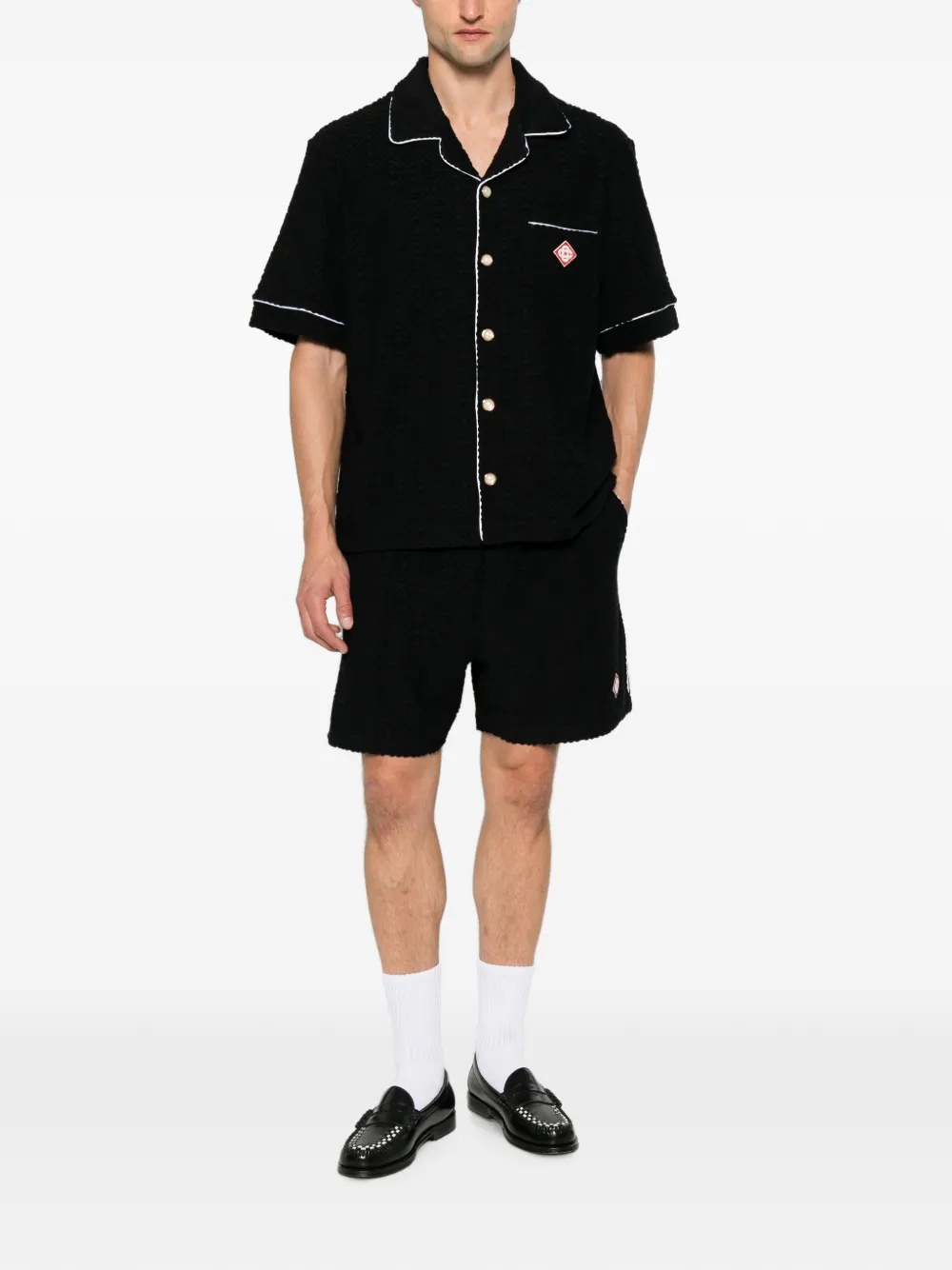 Casablanca logo-patch shorts - Nero