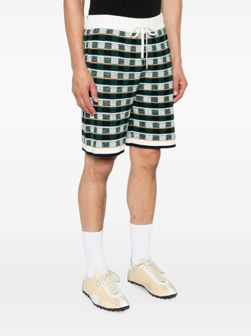 Casablanca Mosaic gehaakte shorts Groen