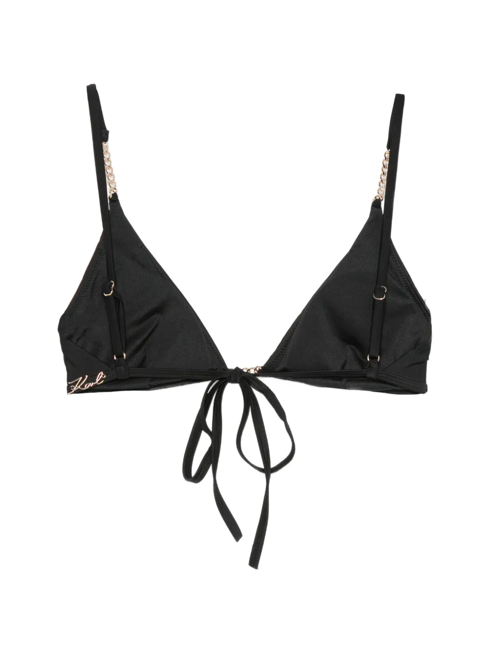 Karl Lagerfeld Triangel bikinitop Zwart