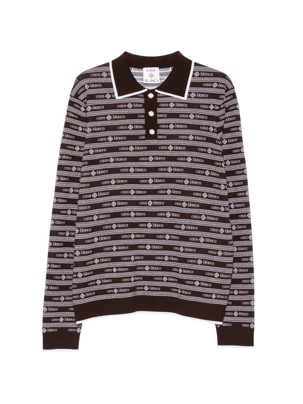Casablanca ロングスリーブ ポロシャツ | ブラウン | Image 1