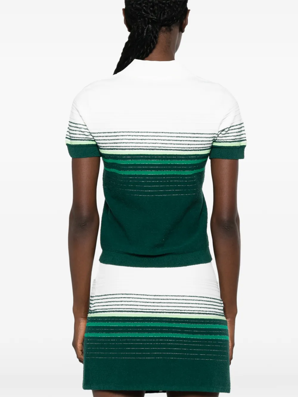 Casablanca Gestreept poloshirt Groen