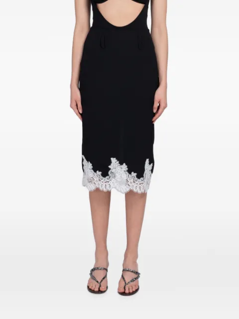 Beaufille mid Miuccia lace-trim skirt