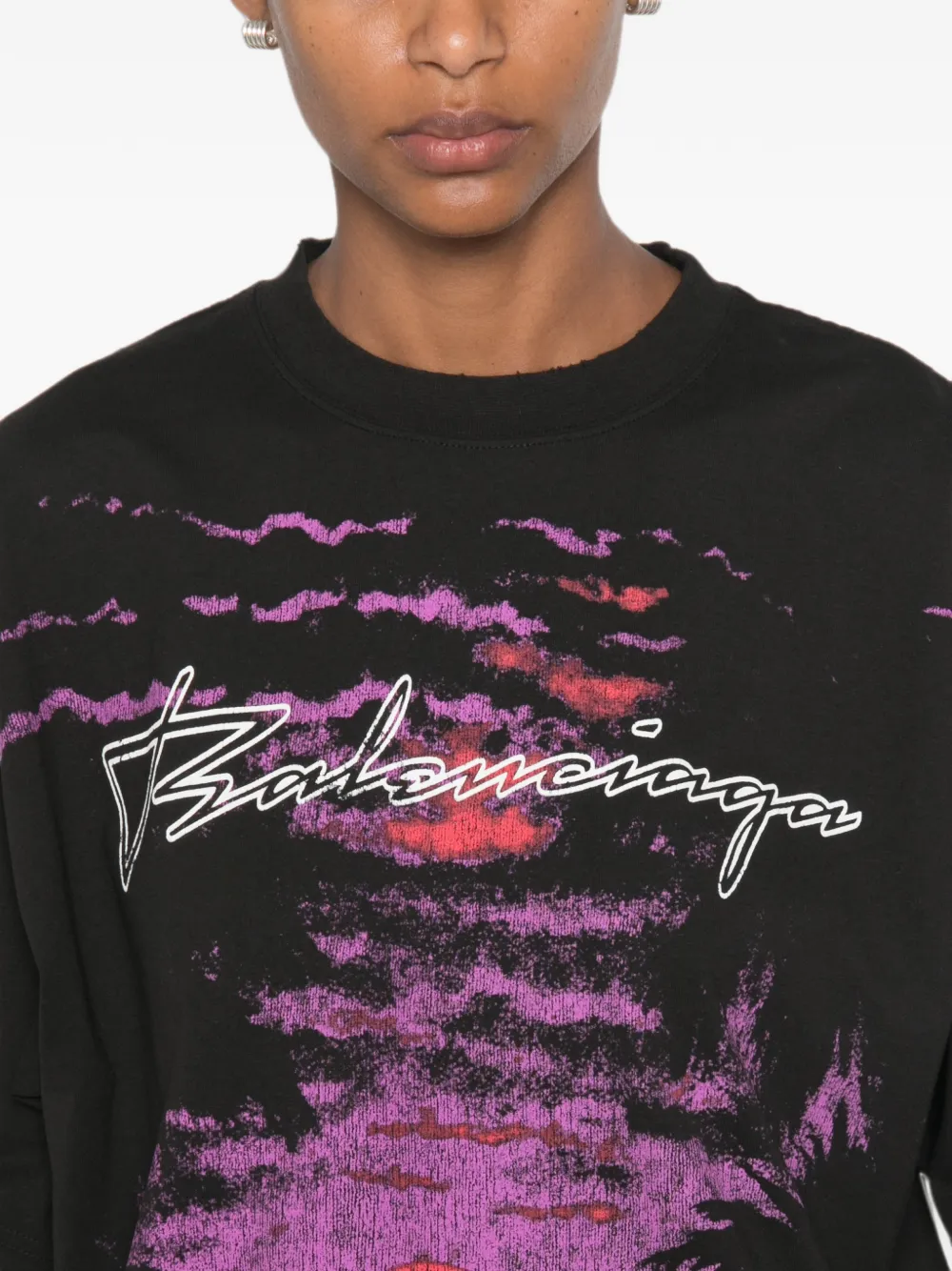 Balenciaga Dream Cotton T-shirt | Black | FARFETCH CA
