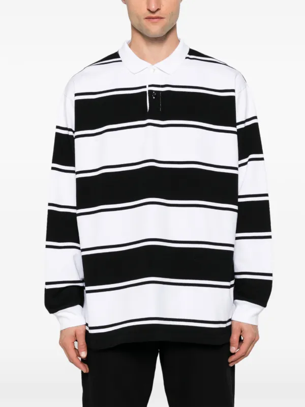 BALENCIAGA ポロシャツ ストライプ XSサイズ Balenciaga ストライプ ポロシャツ | ホワイト | FARFETCH JP