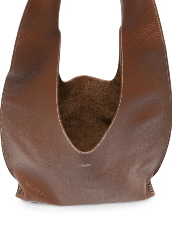 apc レザー バッグ A P C レザーショルダーバッグ ブラウン FARFETCH JP