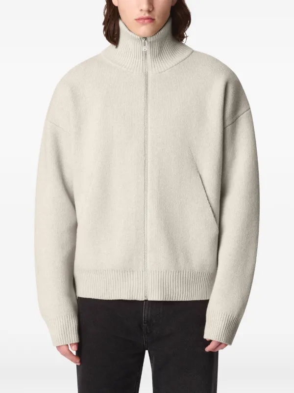 arigatouISSEY MIYAKE　ハイネック 2　HR0882 Axel Arigato Core zip-up Cardigan | Neutrals | FARFETCH