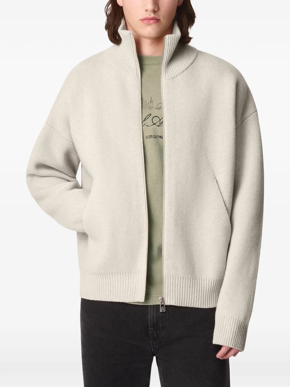 Axel Arigato Core vest met rits Beige