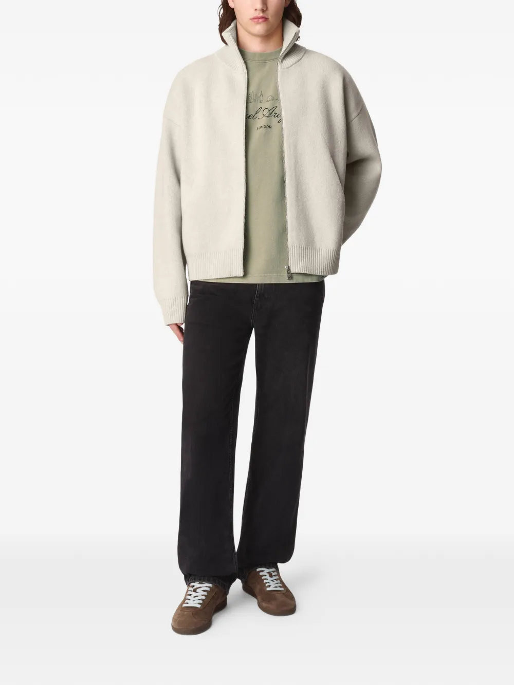 Axel Arigato Core vest met rits Beige
