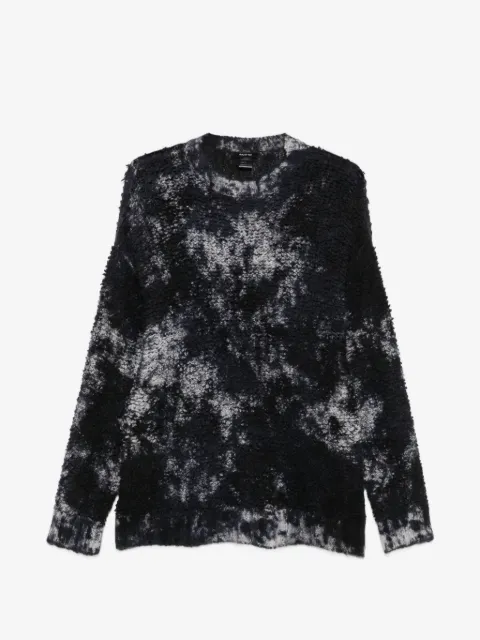 Avant Toi Bouclé-Strick mit Batikmuster
