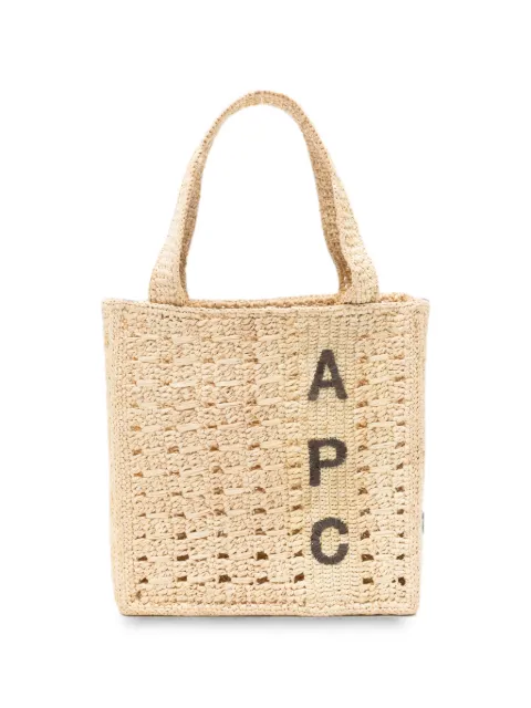 A.P.C. June logo-embroidered woven tote bag