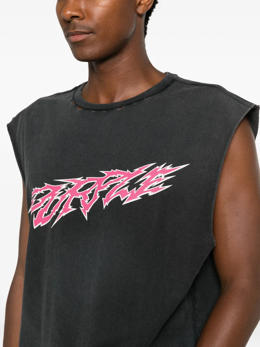 Purple Brand T-shirt met grafische print Grijs