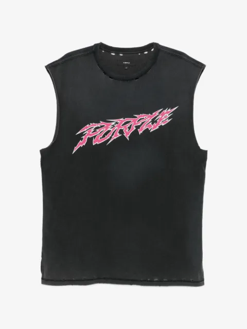 Purple Brand graphic-print distressed T-shirt