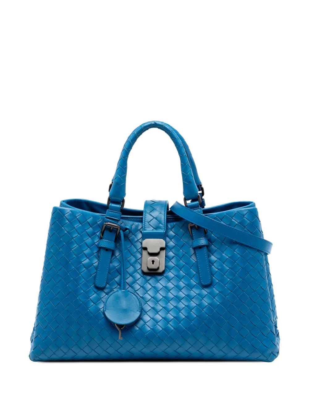 Bottega Veneta Pre-Owned 2012-2026 Small Nappa Intrecciato Roma satchel - Blu