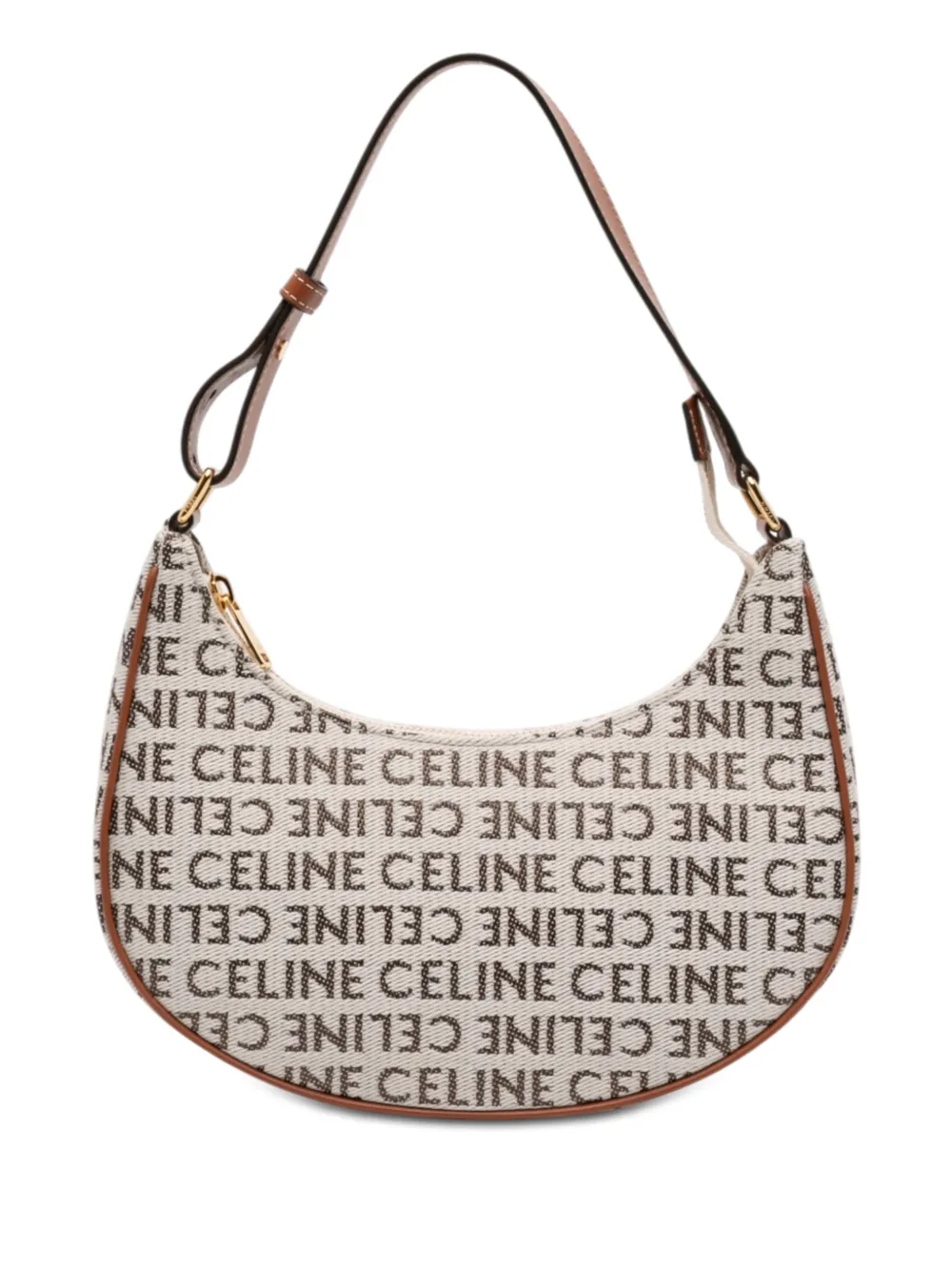 Celine Pre-Owned 2023 Medium Canvas Logo Ava shoulder bag - Brown