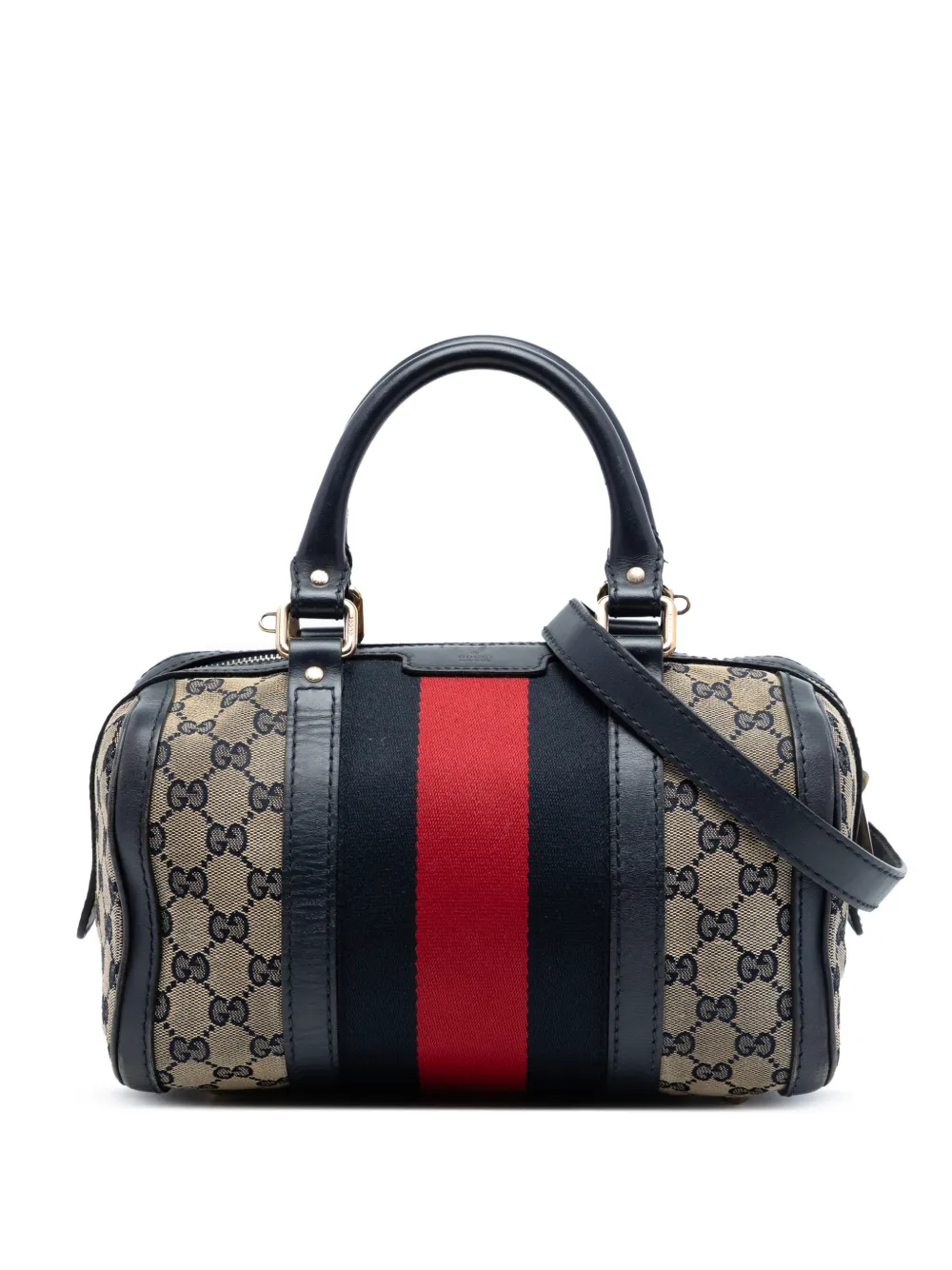 Gucci Pre-Owned 2016-2026 Small GG Canvas Web Joy Boston Bag satchel - Toni neutri