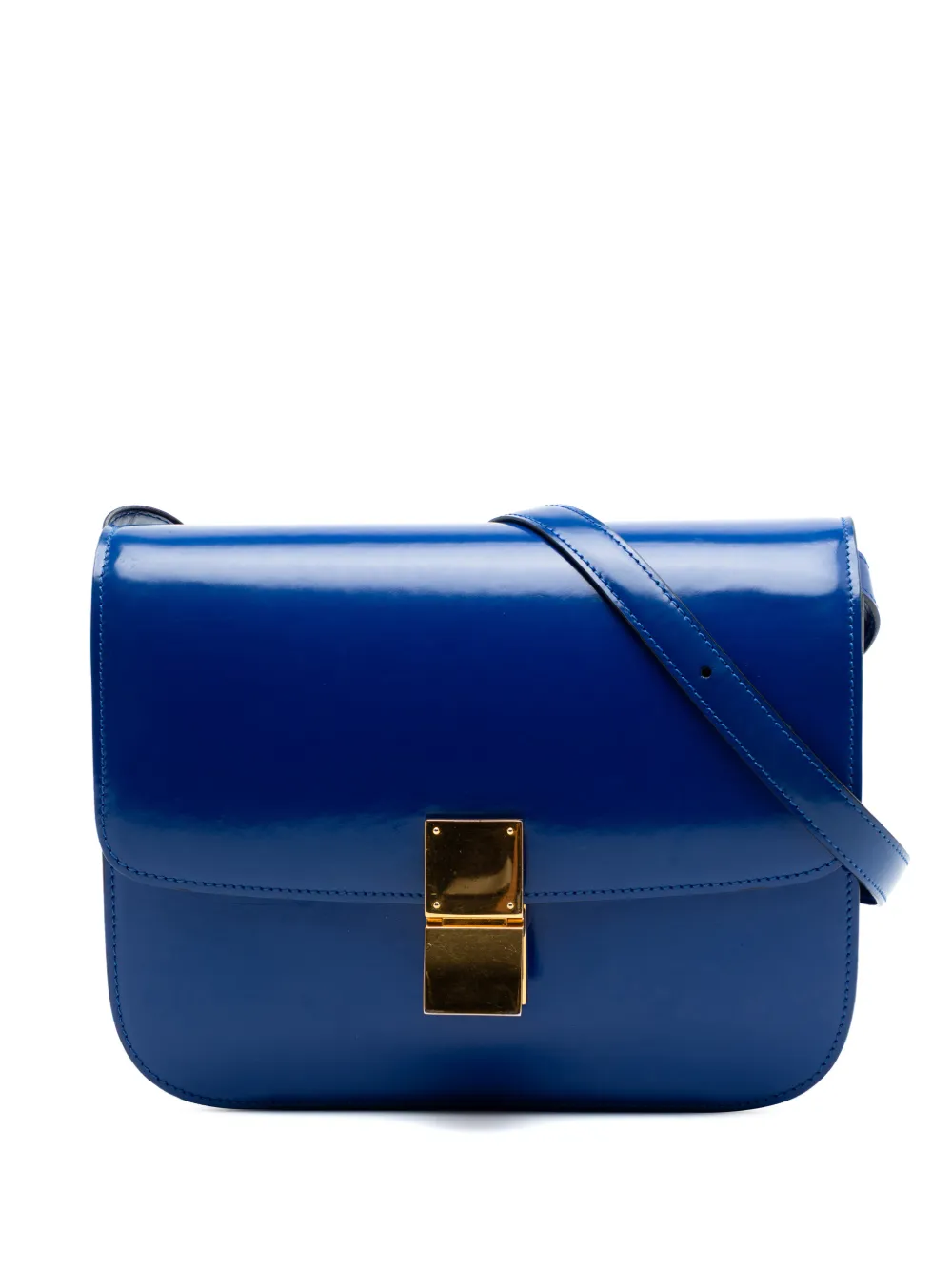 Celine Pre-Owned 2012 Medium Calfskin Classic Box crossbody bag - Blu