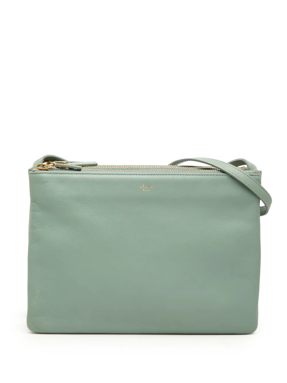 Celine Pre-Owned 2016 Large Lambskin Trio crossbody bag - Green