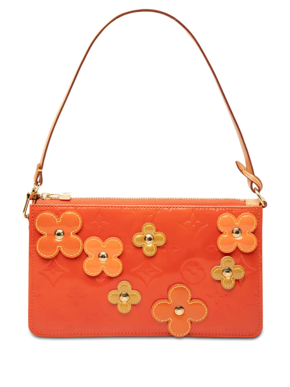 Louis Vuitton Pre-Owned 2002 Monogram Vernis Fleurs Lexington Pochette shoulder bag - Orange