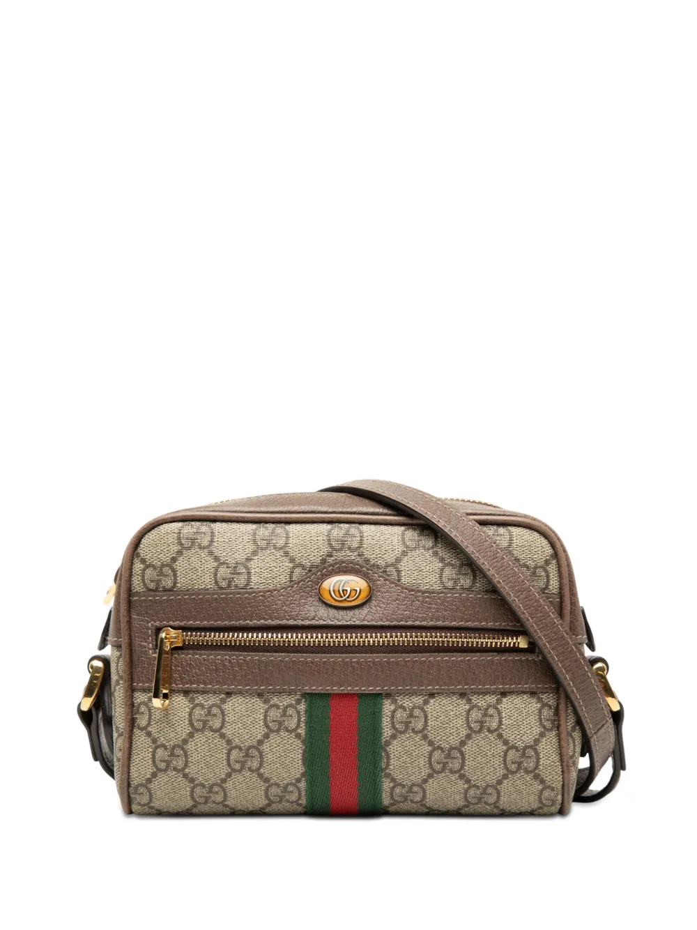 Gucci Pre-Owned 2016-2026 Mini GG Supreme Web Ophidia crossbody bag - Toni neutri