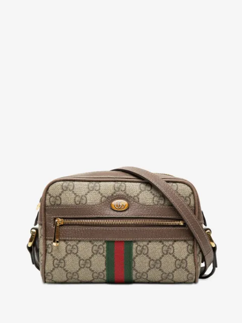 Gucci Pre-Owned lille GG Supreme Web Ophidia crossbody-taske fra 2016-2026