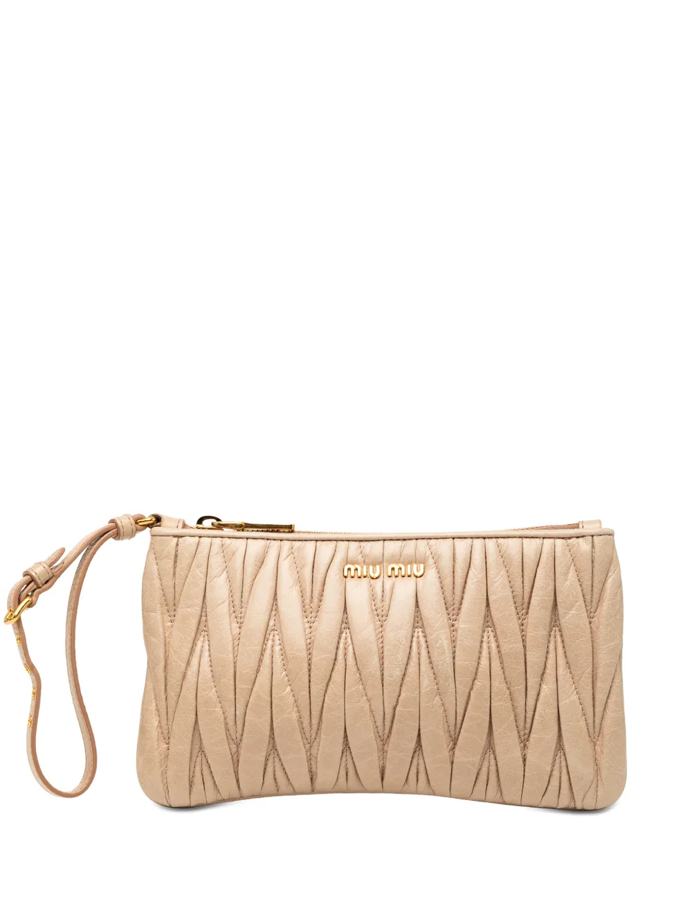 Miu Miu Pre-Owned 2010-2026 Matelasse Nappa clutch bag - Toni neutri