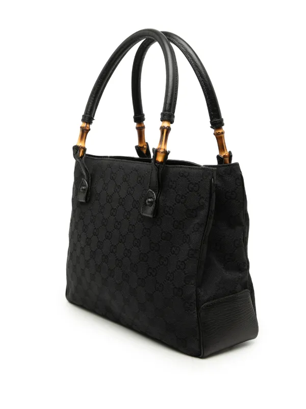 Gucci Pre-Owned 2000-2015 GG Canvas Bamboo Tote Bag | ブラック