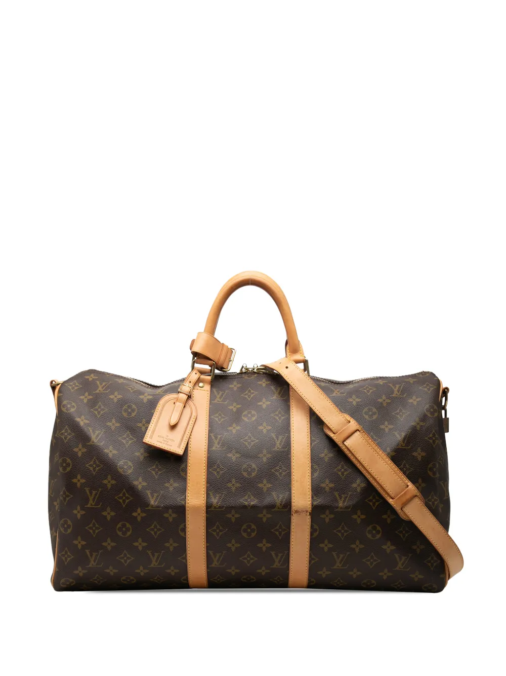 Louis Vuitton Pre-Owned 2001 Monogram Keepall Bandouliere 50 travel bag - Braun