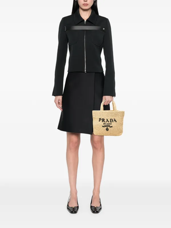 Prada Pre-Owned 2013-2026 スモール ラフィアエフェクト クロシェ 