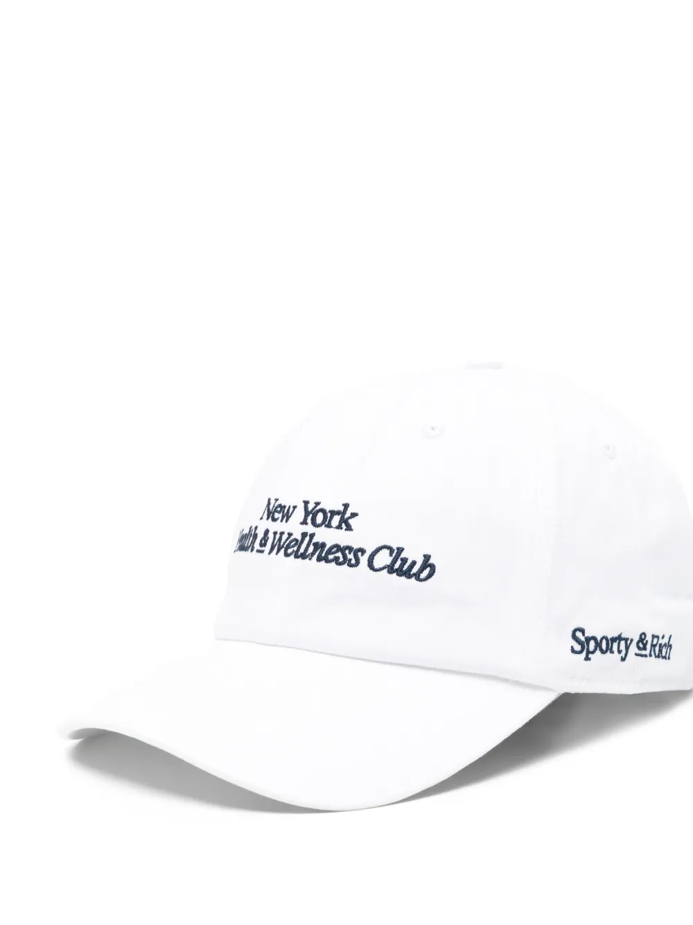 Sporty & Rich Honkbalpet met geborduurd logo Wit