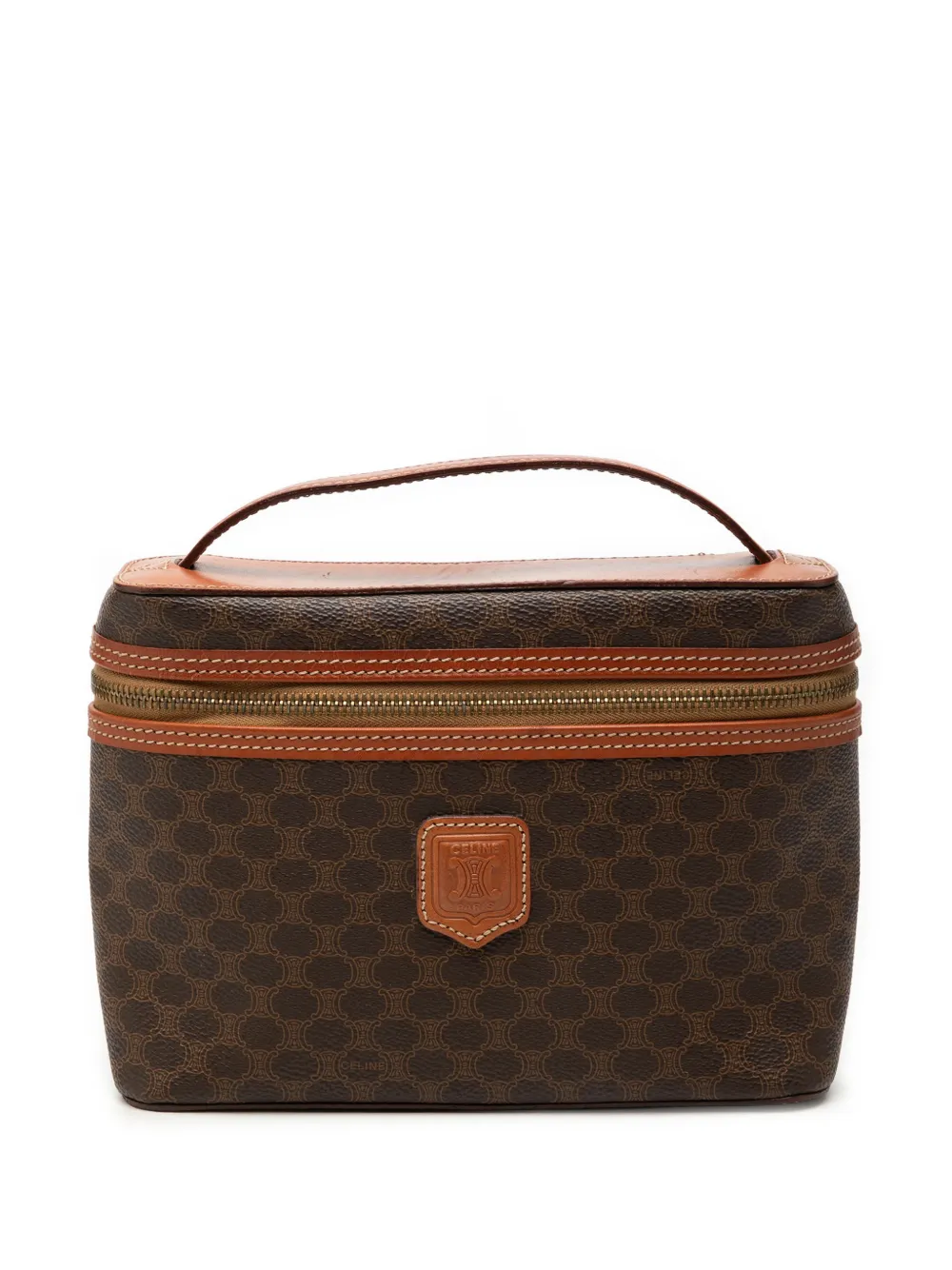 Celine Pre-Owned 1996 Macadam Coated Canvas vanity bag - Brown