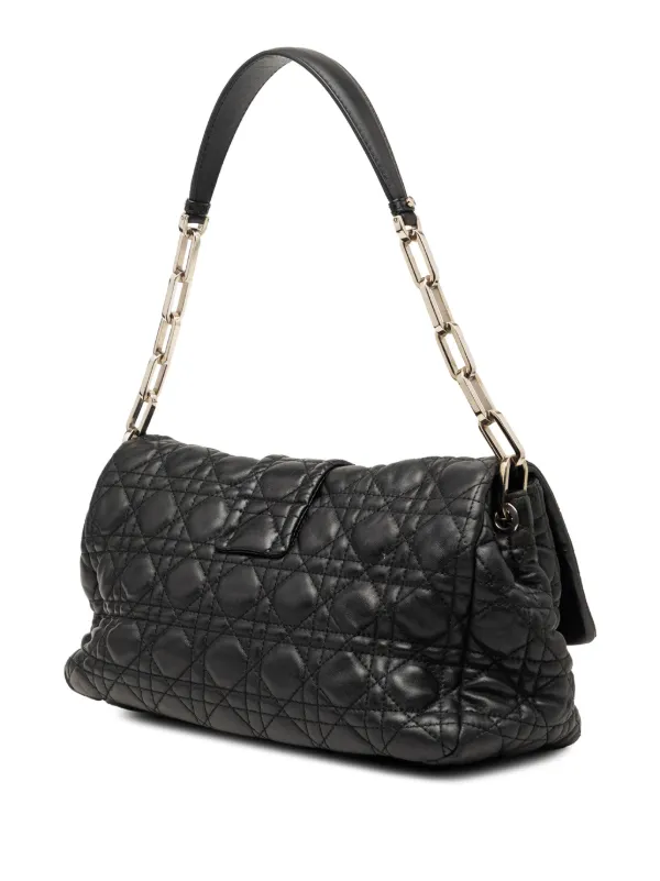 Christian Dior Pre-Owned 2010 Lambskin Cannage New Lock Shoulder