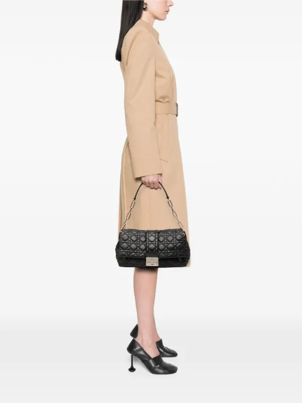 Christian Dior Pre-Owned 2010 Lambskin Cannage New Lock Shoulder