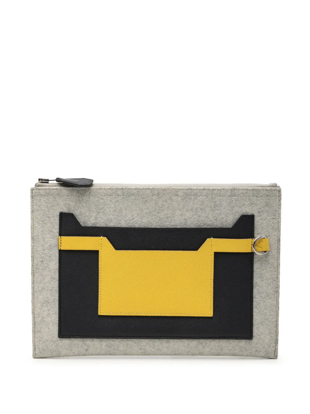 Hermès Pre-Owned 2019 Epsom and Felt Toodoo 29 clutch bag - Grigio