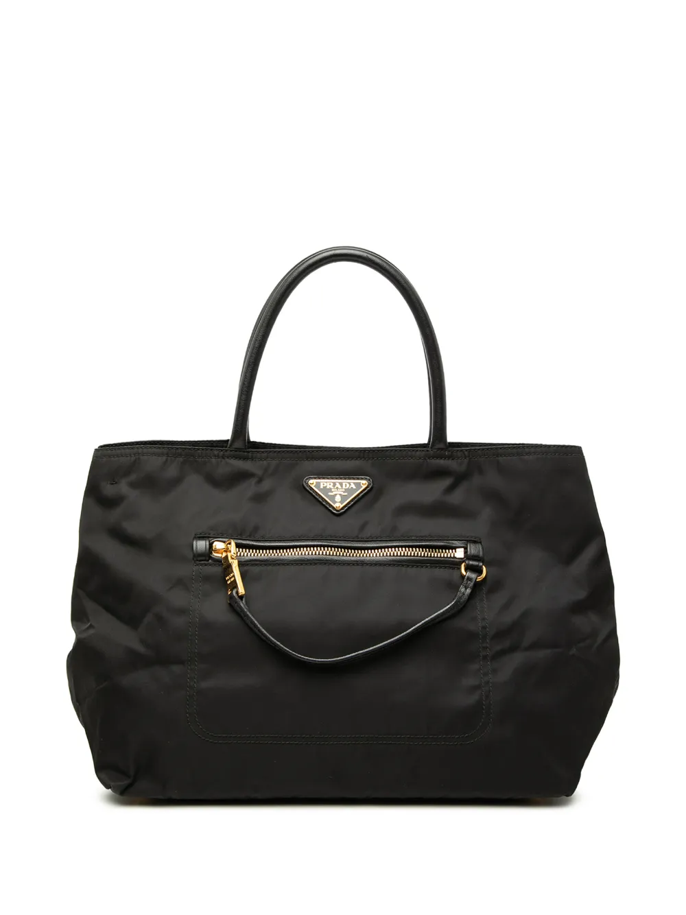 Prada Pre-Owned 2013-2026 Tessuto Front Pocket Convertible Tote satchel - Nero