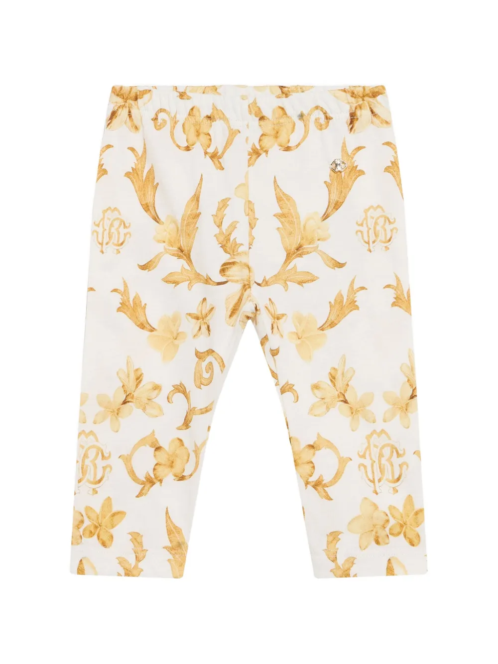 Roberto Cavalli floral-print trousers - Bianco
