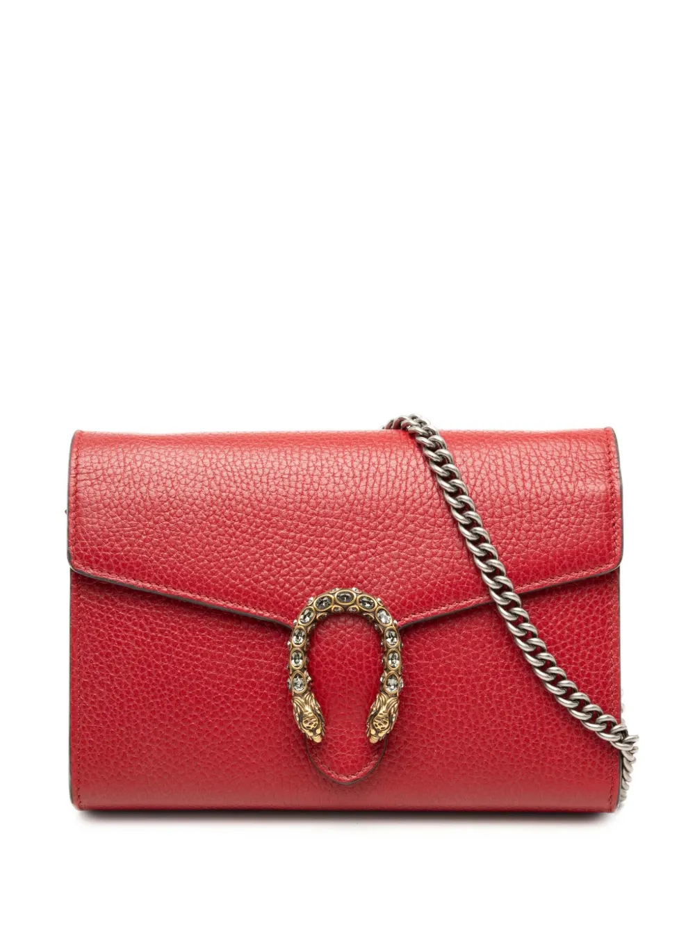 Gucci Pre-Owned 2016-2026 Calfskin Dionysus Wallet on Chain crossbody bag - Rosso