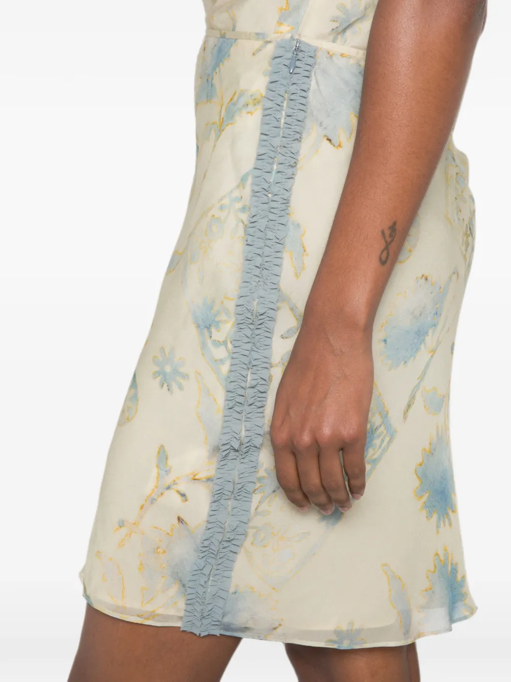 SIR. Cecile mini-rok met bloemenprint Beige