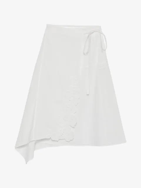 SIR. lace-embellished midi skirt