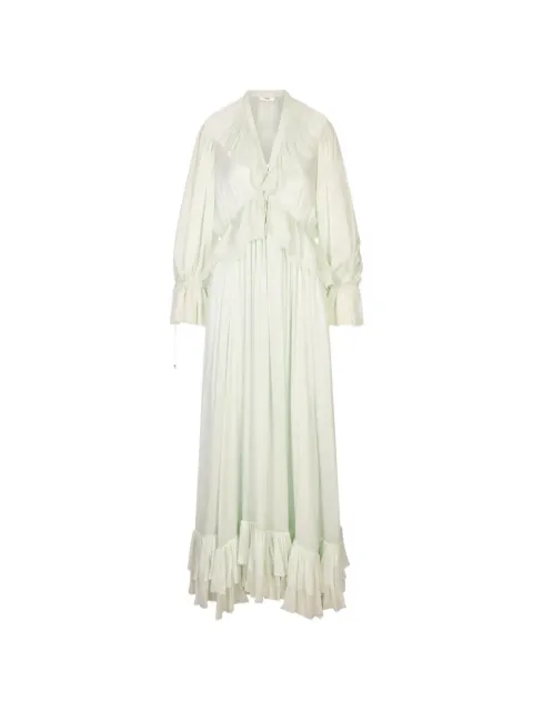 Chloé ruffled silk-charmeuse maxi dress