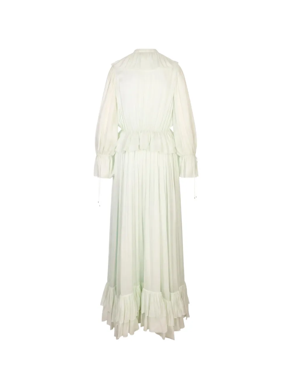 Chloé Maxi-jurk met ruches en zijden detail Grijs