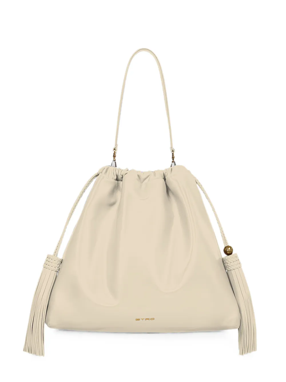 ETRO tassel-detail leather shoulder bag - Toni neutri