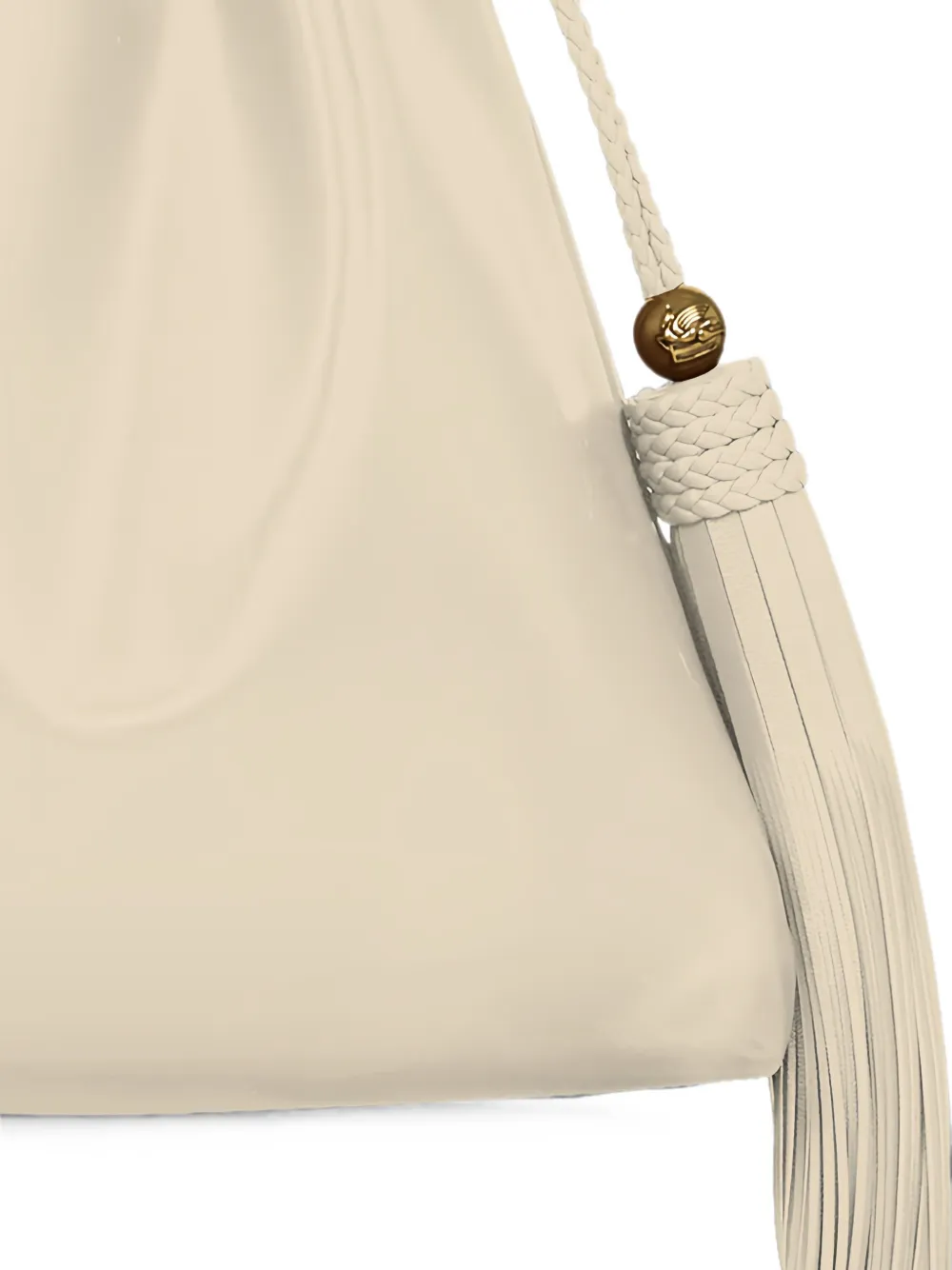 ETRO Leren schoudertas met kwastje Beige